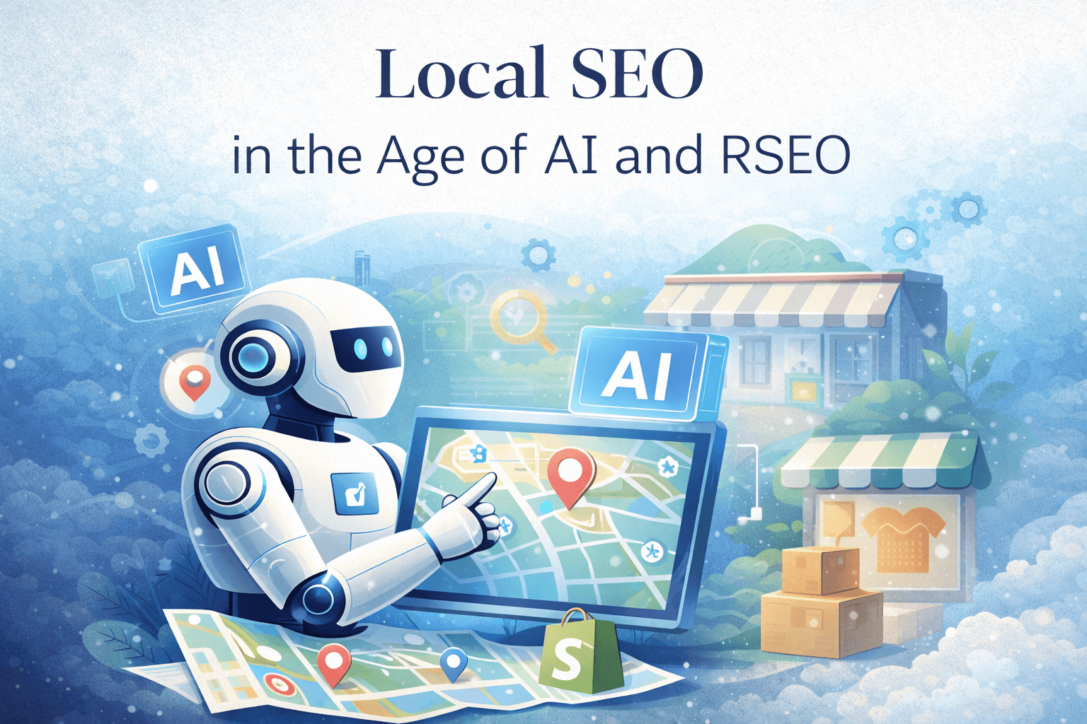 Local SEO in the Age of AI Illustration